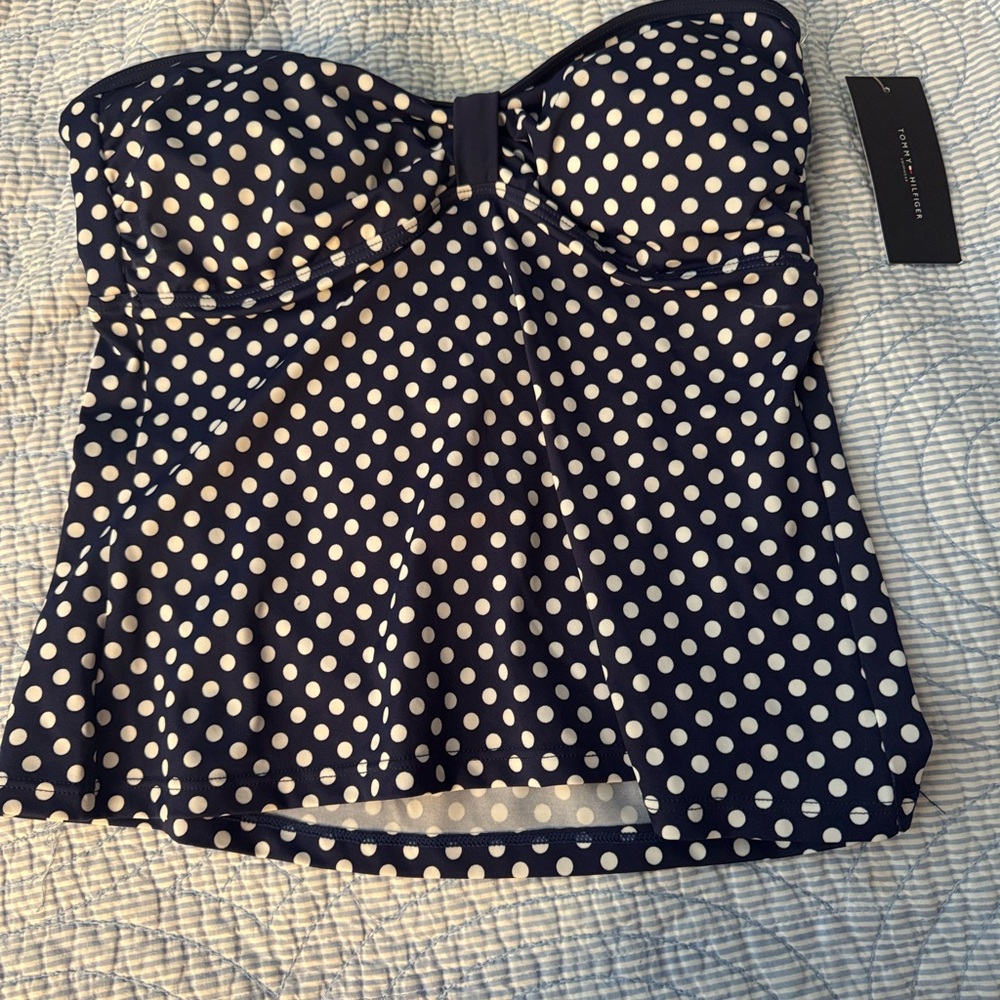 NWT Tommy Hilfiger Blue and White Tankini Top never worn